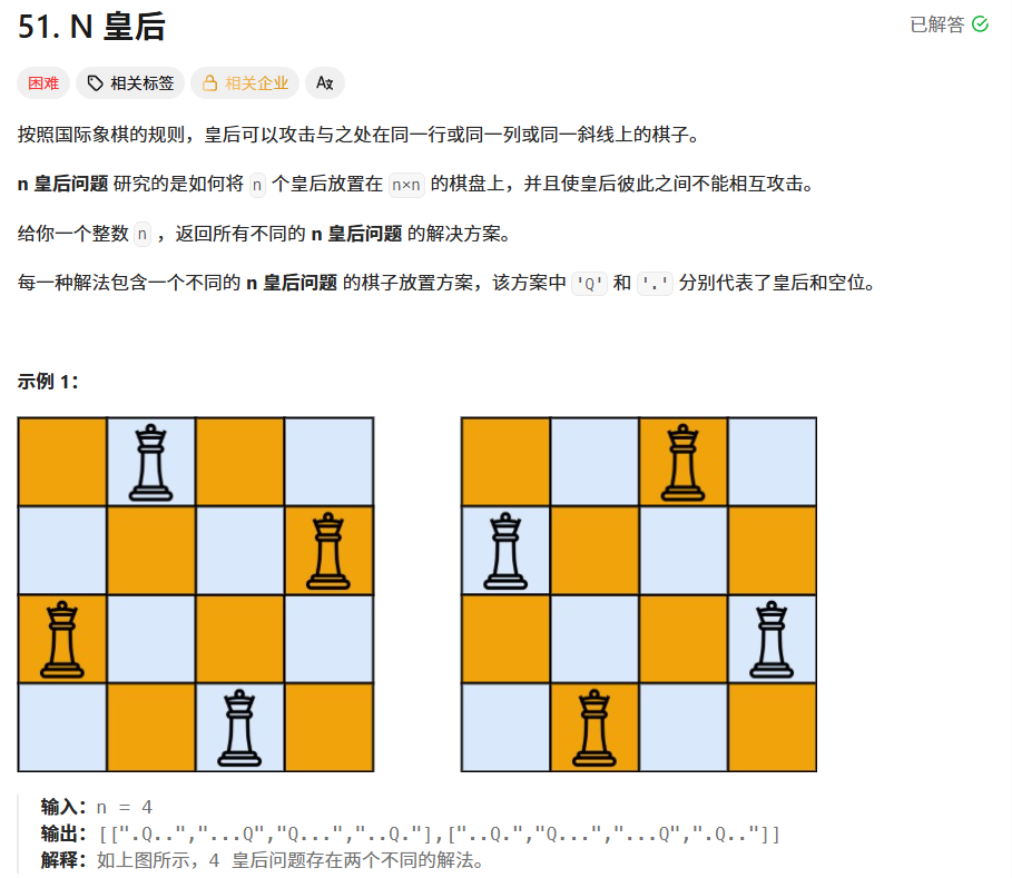 N皇后题目